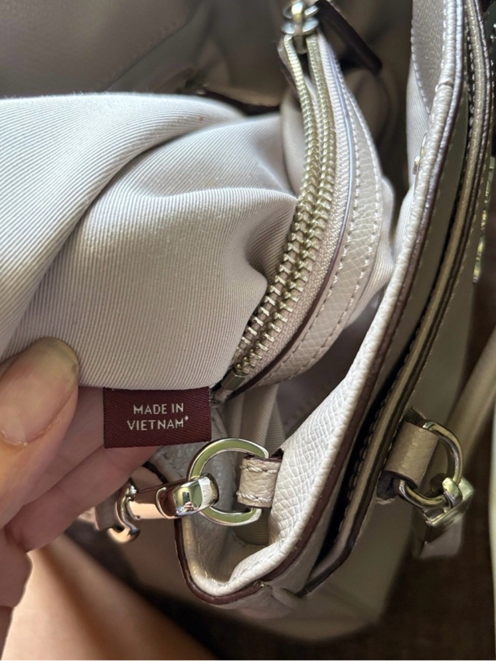 Coach Bags | Coach F34663 Minetta Chalk Cross-Grained Leather crossbody - Picture 9 of 12